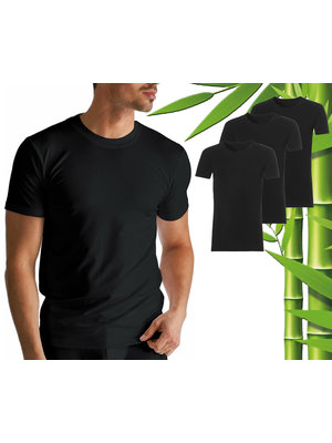 Boru Bamboo 3 Stück Boru Bamboo T-Shirt Herren - Bamboo - X-Long - Schwarz - Größe M