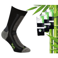 3 paires de chaussettes de travail en bambou boru - bambou - noir - taille 46-47