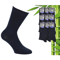 9 Paar Boru Bamboo Sokken - Lycra - Blauw - Maat 39-45