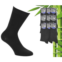 9 pairs of Boru Bamboo socks - Lycra - Black - Size 39-45