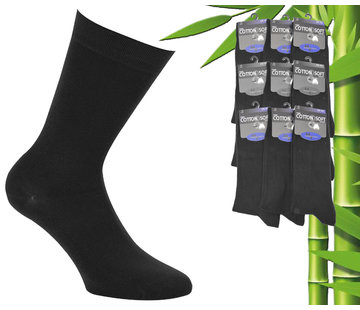 9 Paar Boru Bamboo Sokken - Lycra - Zwart - Maat 39-45