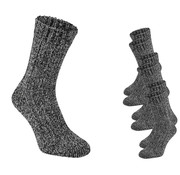 3 Paar Nordic Sokken - Melange - Zwart - Maat 35-38