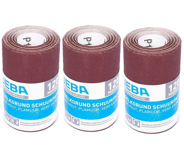 Veba 3x Veba Schuurpapier Rol Korrel 120 - Voordeelverpakking