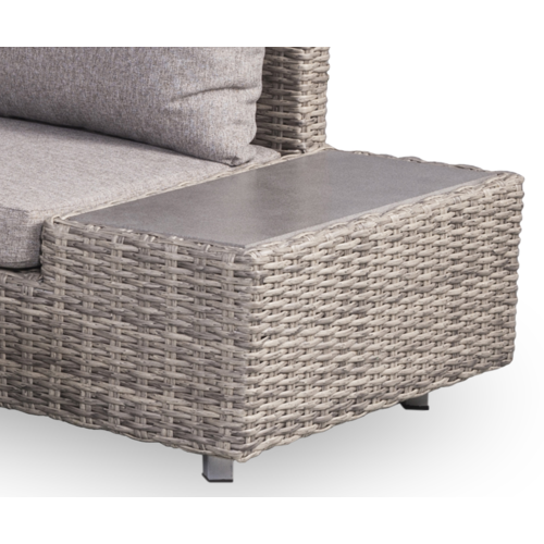 Mondial Living Lounge-Set für 5 Personen Osaka Forest Grey | Eckgarnitur inkl. Tisch