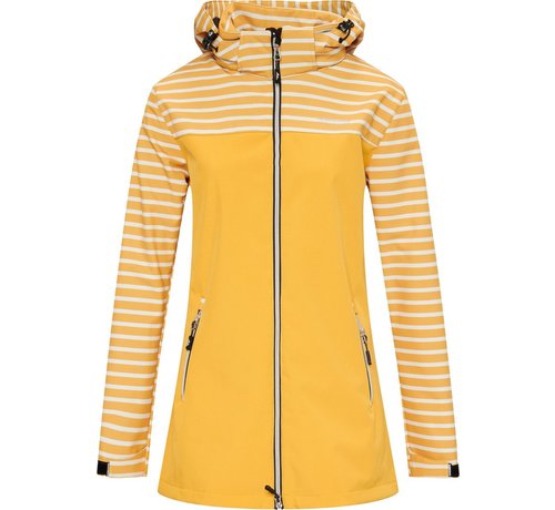 Nordberg Nordberg Maddy - Softshell Outdoor Summer Jacket Ladies - Yellow Stripe - Size M