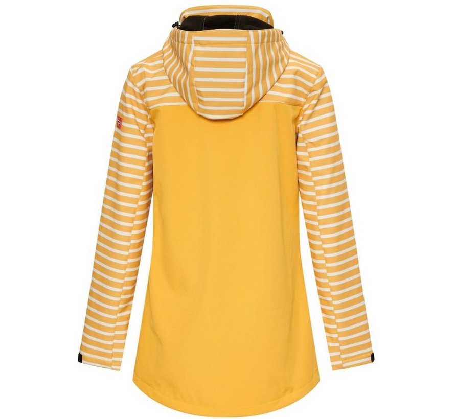 Nordberg Maddy - Softshell Outdoor Summer Jacket Ladies - Yellow Stripe - Size XXL