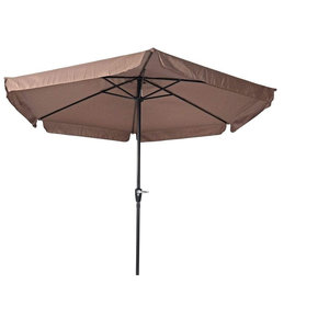 Lesliliving Gemini parasol taupe Ø300 cm