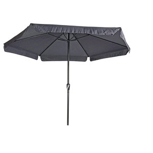 Lesliliving Gemini parasol dark gray/anthracite Ø300 cm