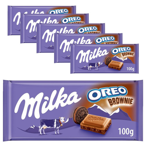 6x Milka Oreo Brownie 100 gram - Voordeelverpakking Snoepgoed