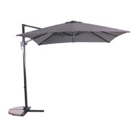 Zweefparasol Libra Grijs 250 x 250 cm - inclusief kruisvoet & hoes