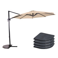 Floating parasol libra ecru Ø300 cm - including 4 umbrella tiles