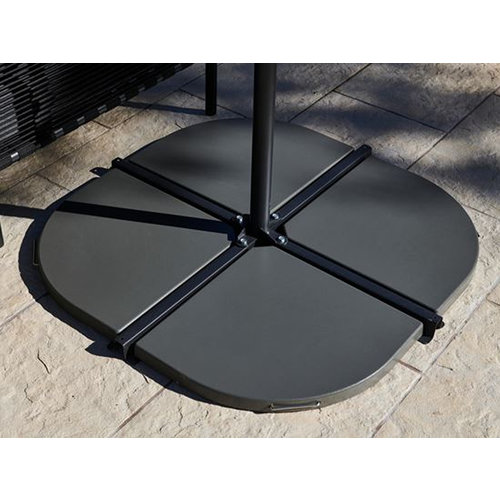 Lesliliving Zweefparasol Libra Ecru Ø300 cm - inclusief 4 parasoltegels