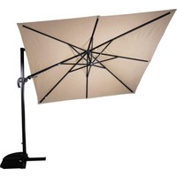 Parasol flottant Virgoflex ECRU 300 x 300 cm - y compris la base croisée