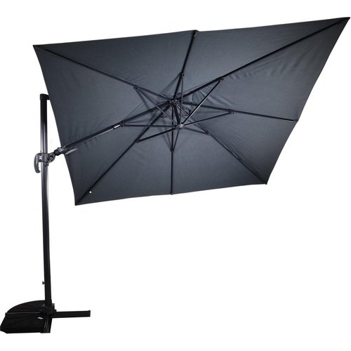 Lesliliving Parasol voladizo VirgoFlex gris 300 x 300 cm (incluye base en cruz) Lesliliving Parasol voladizo VirgoFlex gris 300 x 300 cm (incluye base en cruz)