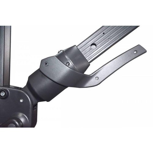 Lesliliving Parasol voladizo VirgoFlex Taupe 300 x 300 cm (incluye base en cruz)