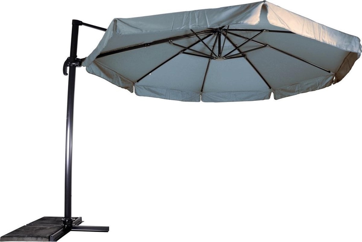 Naar de waarheid Trots Zwembad Zweefparasol Virgo Grijs Ø350 cm - inclusief zware parasolvoet | Parasols |  Tuin - Yellow Webshop