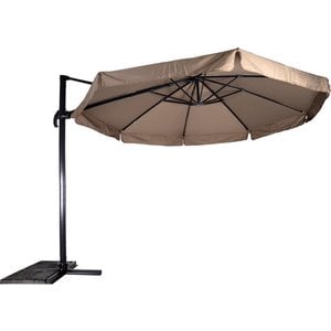 Lesliliving Parasol voladizo Virgo Taupe de 350 cm de diámetro (incluye base de sombrilla resistente) Lesliliving Parasol voladizo Virgo Taupe de 350 cm de diámetro (incluye base de sombrilla resistente)