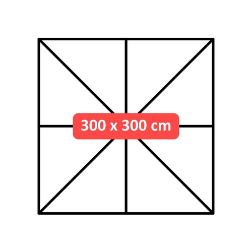 Lesliliving Parasol ogrodowy VirgoFlex Taupe 300 x 300 cm z wysięgnikiem – w zestawie solidna podstawa