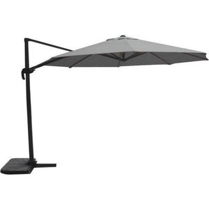 Lesliliving Floating parasol Virgoflex Gray Ø350 cm - Including heavy parasol foot