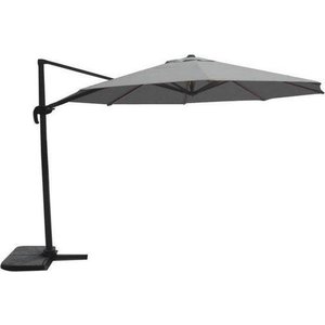 Lesliliving Parasol flottant Virgoflex Gris Ø350 cm - y compris le pied de parasol lourd