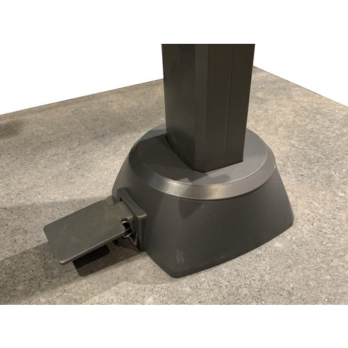 Lesliliving Parasol voladizo VirgoFlex gris de 300 x 300 cm (incluye base resistente)