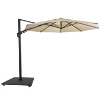 Floating parasol Virgoflex ecru Ø350 cm - including heavy parasol foot