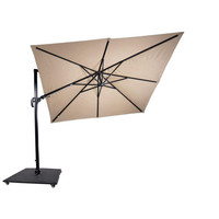 Floating parasol Virgoflex ecru 300 x 300 cm - including heavy umbrella foot