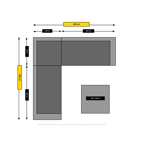 Mondial Living Loungeset für 7 Personen Colorado Falcon Grey | Eckgarnitur inkl. Hocker