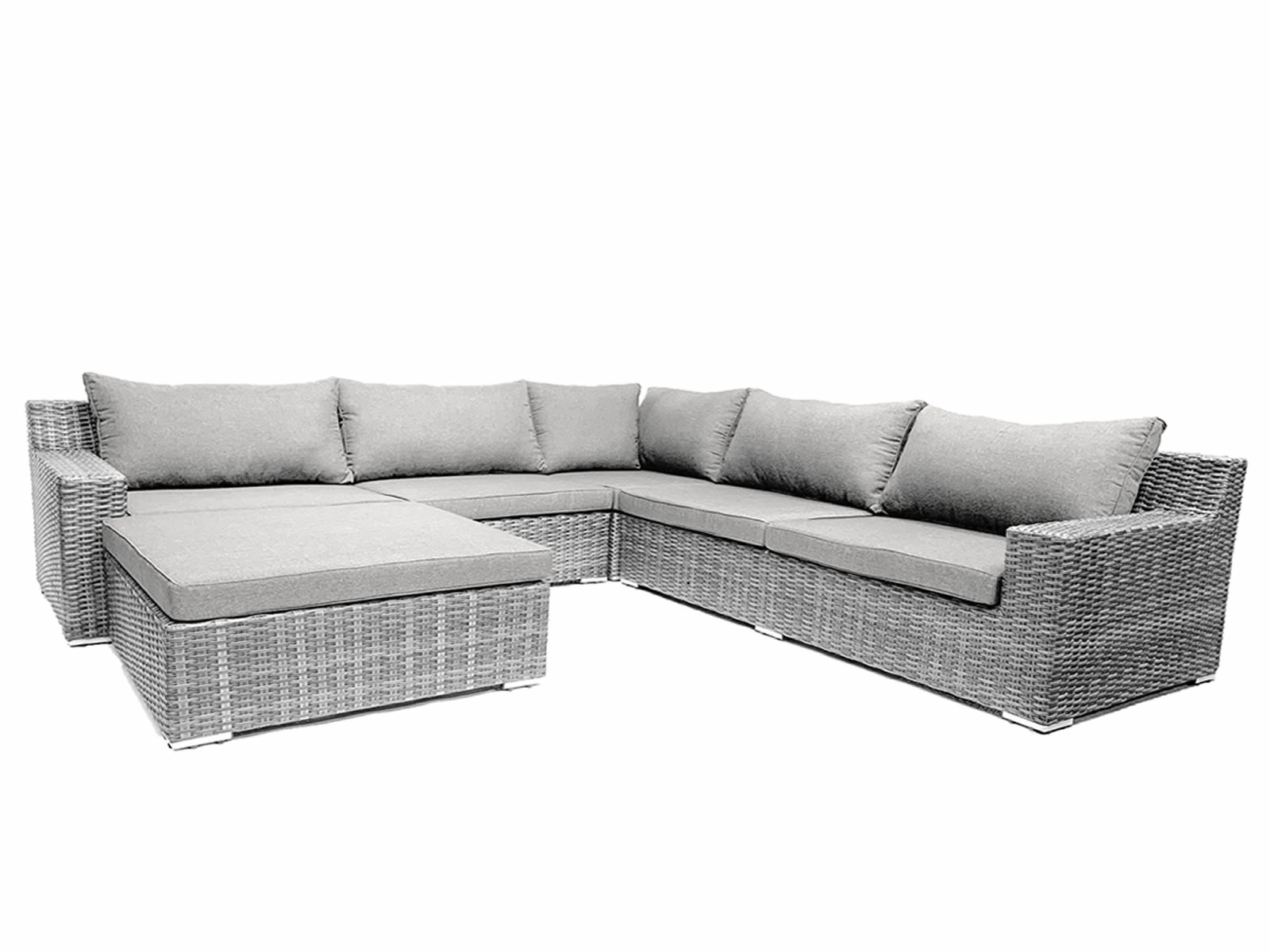 set - lounge Garden beige 7-person | cushions Blended Gray with Garden Yellow Webshop Colorado Furniture |