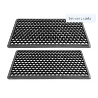 Set of 2 pieces Hamat Doormat / Ringmat Allegro 40x70cm Black