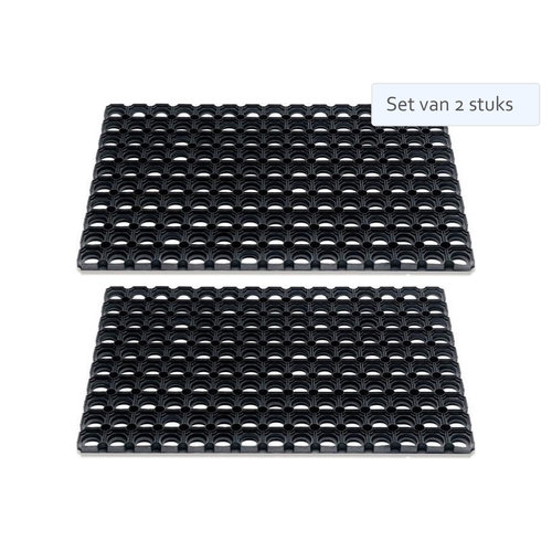 Hamat Set van 2 stuks Hamat Deurmat / Ringmat Domino 40x60cm