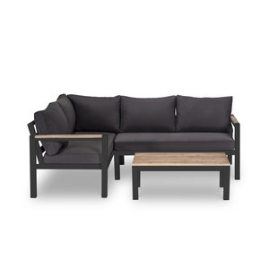 Mondial Living 4-persoons Loungeset Firenza | Hoekset incl. acacia houten tafel