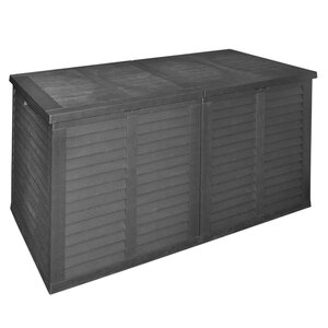 Baúl para cojines / Baúl de almacenaje / Caja de almacenaje para cojines de jardín, entre otros, 750L - 155 x 66 x 80 cm - Negro