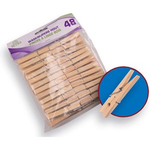 Betra 48 pieces of wooden clothes pegs concrete