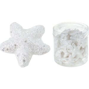 Decorative star stars with glitter - 44 pieces