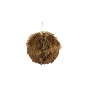 Decostar Decostar Christmas Ball Cezar | Ø 12 cm | Textile | Marron