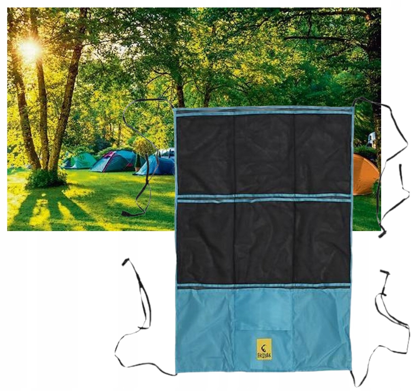 FROYAK Camping Organizer - 9-Sections - pliable - 60 x 90 cm