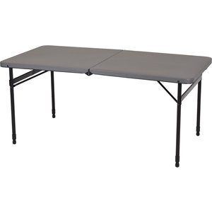 Table de camping Redcliffs en acier - 122 x 61 cm - gris foncé