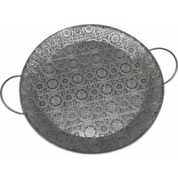 Decorative tray Ø34 cm | Silver Decorative scale