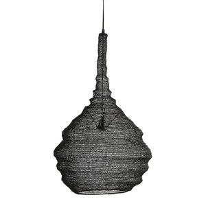 Non Branded Lampe suspendue non marquée Bodhi 38,5 x 38,5 cm E27 en acier inoxydable 25W noir