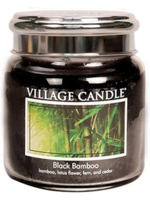 Village Candle Village Candle Kerze Black Bamboo 9,5 x 11 cm Wachs schwarz