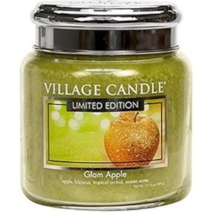 Village Candle Bougie de village Glam Glam Apple 9,5 x 11 cm cire vert vert