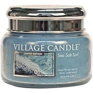 Village Candle Bougie de village bougie surf de sel de mer 9,5 x 8 cm de cire bleu
