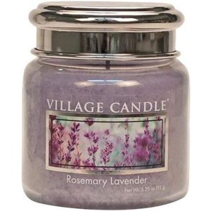 Village Candle Village Candle Duftkerze Rosmarin Lavendel 7 cm Wachs/Glas Flieder