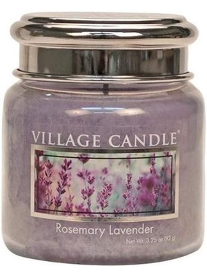Village Candle Village Candle Geurkaars Rosemary Lavender 7 cm Wax/glas Lila