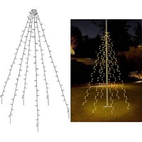 Flagpole Lighting - 192 LEDs - 208 cm high - Warm white light - Waterproof