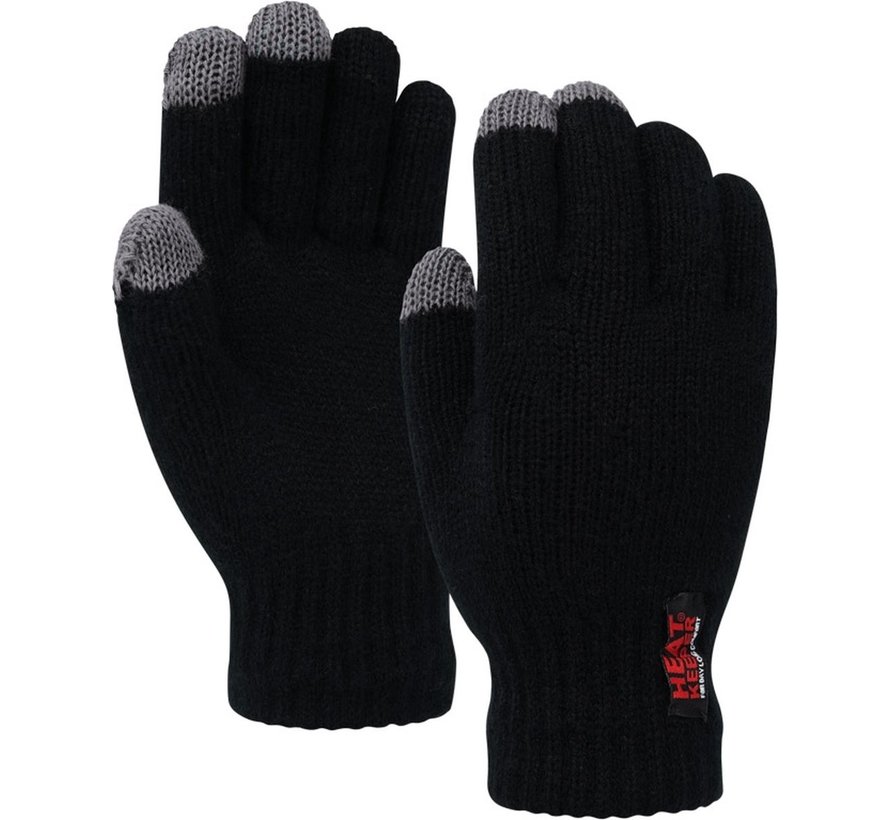Heat Keeper Thermo Handschoenen - Kleur Zwart - I-touch - Maat L/XL