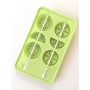 Ice cube shape lime | Ice Cube Mold Lime - 6 per shape (12 ice cubes)