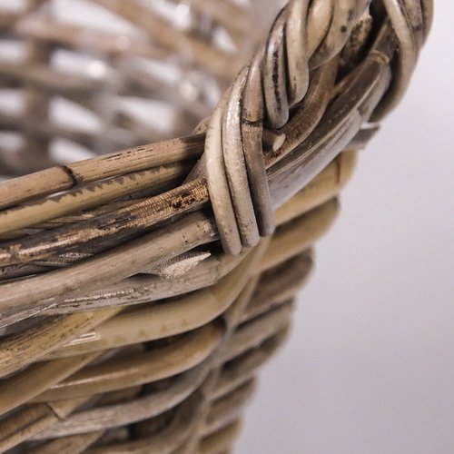 Wicker basket with handles - potato basket Ø25 cm - height 19 cm