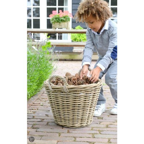 Wicker basket with handles - potato basket Ø25 cm - height 19 cm